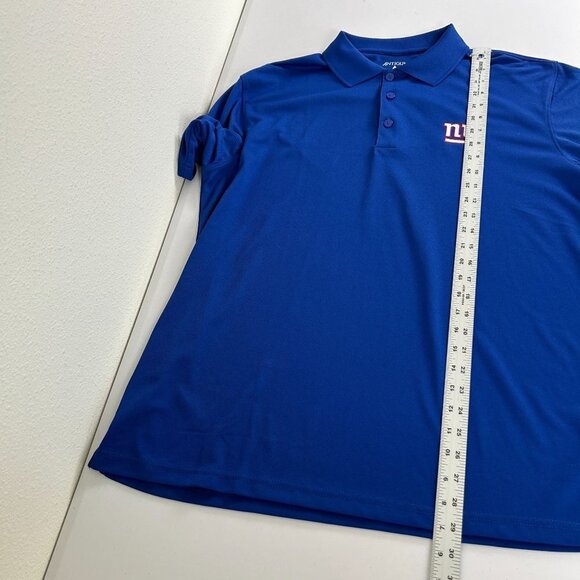 Antigua New York Giants Polo Shirt Size L Blue Embroidered Logo NFL Polyester - Picture 10 of 10